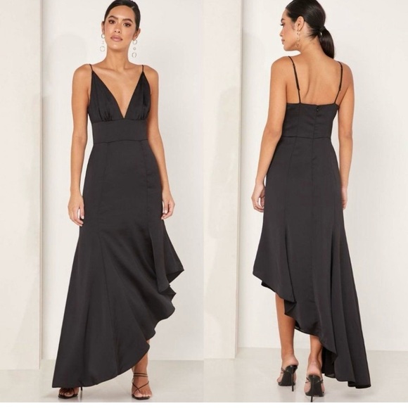 Black Keepsake the Label Restore Plunge Gown Dress. Worn Once! - Picture 3 of 10